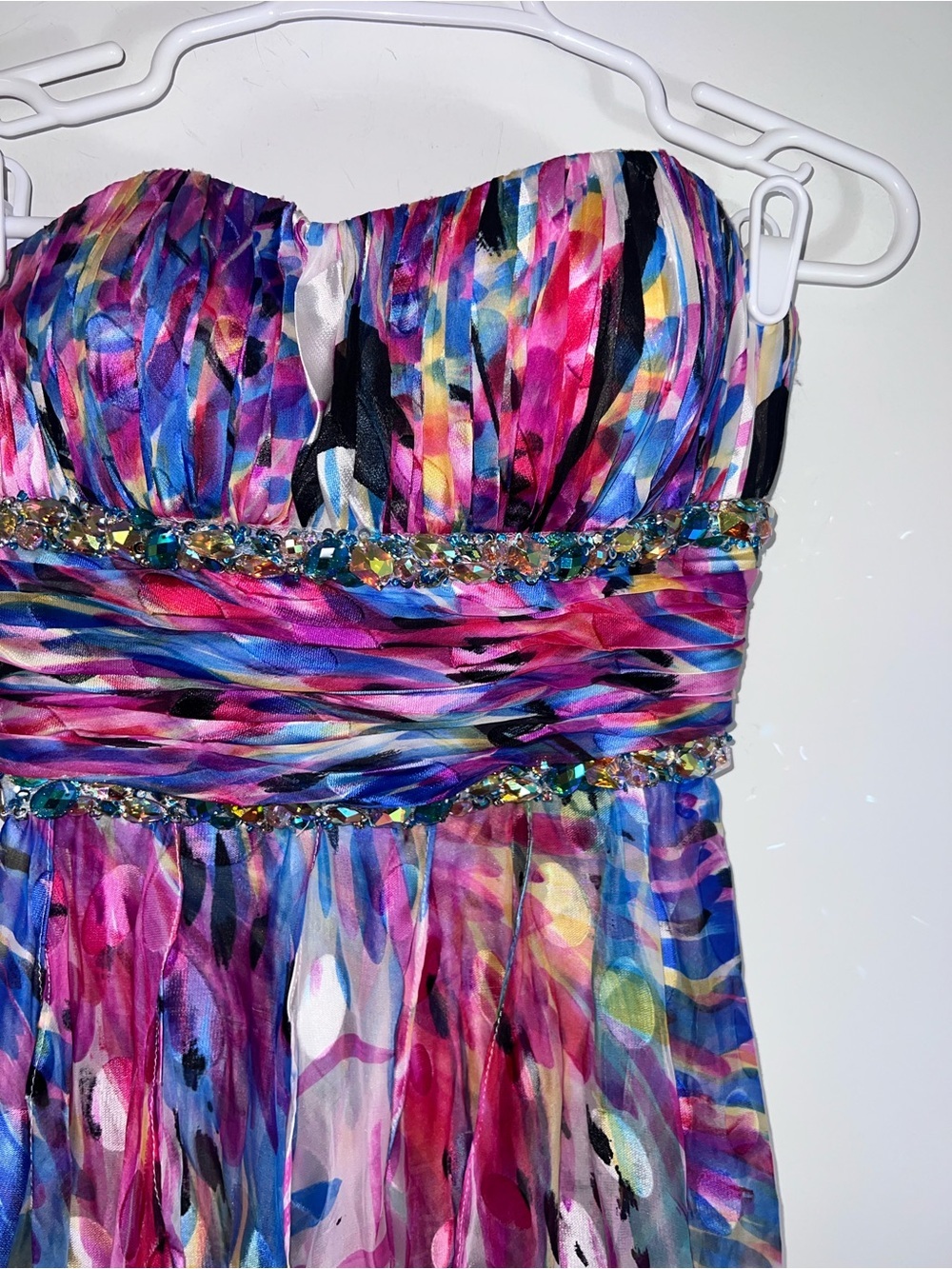Vintage Lafemme colorful fairy ruffles silk dress size 2 - Picture 7 of 14